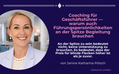 Coaching für Geschäftsführer — warum auch Führungspersönlichkeiten an der Spitze Begleitung brauchen