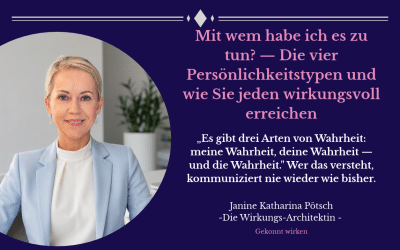 Mit wem habe ich es zu tun? — Die vier Persönlichkeitstypen und wie Sie jeden wirkungsvoll erreichen